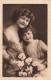 ENFANTS - Deux Soeurs Tenant Un Bouquet De Fleurs - Carte Postale Ancienne - Children And Family Groups