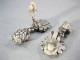 Delcampe - BOUCLES D'OREILLES TORTUES EN METAL ARGENTE - Ohrringe