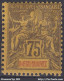 TIMBRE DIEGO SUAREZ TYPE GROUPE 75c N° 49 NEUF * GOMME AVEC CHARNIERE - Nuevos