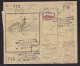 DDFF 159 - Timbres Chemin De Fer En MULTIPLES - Bloc Bdf De 20 X 0.80 F - S/ Bulletin D'Expédition - Gare De BINCHE 1950 - Dokumente & Fragmente