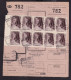 DDFF 160 - Timbres Chemin De Fer En MULTIPLES - Bloc Bdf De 10 X 0.90 F - S/ Bulletin D'Expédition - Gare De MONS 1950 - Documents & Fragments