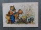 OLD USSR Postcard  - "Hedgehog Picking Mushrooms" By Zubkovsky -   Champignon  - MUSHROOM 1956  / Bear - Pilze