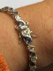 Delcampe - Bracelet & Boucles D'oreilles En Argent Massif Serti De Brillants - Necklaces/Chains