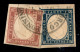 Antichi Stati Italiani - Sardegna - 1860 - 40 Cent Rosa Lilla Scurissimo (16Cg) + 20 Cent (15C) Su Frammento - Raro - Ce - Other & Unclassified