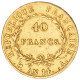 Premier Empire- 40 Francs Napoléon Ier An 14 (1805) Paris - 40 Francs (goud)