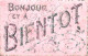 FANTAISIES - Bonjour Et à Bientôt - Carte Postale Ancienne - Other & Unclassified