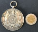 Belle Médaille Comice Agricole Concours Mons 1907 - Métal Argenté Fisch & Co - Sonstige & Ohne Zuordnung