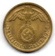 GERMANY - THIRD REICH, 10 Reichs Pfennig, Aluminum-Bronze, Year 1938-D, KM # 92 - 10 Reichspfennig