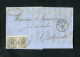 "BELGIEN" 1867, Schoener Brief Mit Klarem K2 "ANVERS", 2x Klare Nummernstempel "12" (3224) - 1865-1866 Profiel Links