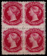 South Australia 1876-1900 QV 2 Sh  Watermark Broad Star MH Block Of 4 - Ungebraucht