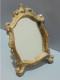 -JOLI PETIT MIROIR A POSER ANCIEN STUC Doré Miroir Tain Avec Usure Jus Grenier   E - Mirrors