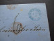 AD Preußen 18867 Auslandsbrief Blauer Stempel K1 Berlin Post Exped. 13 Nach Nuits Cote D'Or / Bahnpoststempel - Briefe U. Dokumente