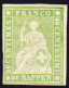 1855 40 Rp Hellgrün, Ungebraucht Mit Originalgummi, 3 Seitig Vollrandig, Foto-Attest Renggli - Neufs