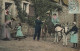 METIERS - Une Visite à La Ferme - Colorisé - Carte Postale Ancienne - Bauern