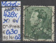 1936 - BELGIEN - FM/DM "König Leopold III." 5 Fr Dkl'grün - O Gestempelt - S.Scan (429xo 01-02 Be) - 1934-1935 Leopold III