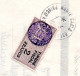 MONACO -- Timbres Fiscaux " Armoiries De Daussy "  2 Francs Violet-gris, Lilas Et Noir Sur Lettre De Change - Fiscale Zegels