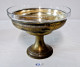 E2 Ancien Drageoir - Verre Et Métal Argenté -Round Bowl - Bonbonnière - Religious Art