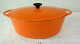 E2 Ancienne Cocote Au Feu - Cousances 12 - Vintage - Orange - Plats