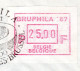 Belgien Belgique Belgie ATM 6.2 C BRUPHILA FDC 25F Poste Restante 9.5.87 To Portugal 25$0 Funchal 29.5.87 / Frama - Brieven En Documenten