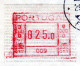 Belgien Belgique Belgie ATM 7.2 C Flanders Tech. FDC 25F Poste Restante 11.5.87 To Portugal 25$0 Funchal 29.5.87 / Frama - Brieven En Documenten