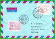 Belgien Belgique Belgie ATM 8.2 EUROPHILEX FDC 26F Poste Restante 27.6.87 To Portugal 25$0 Funchal 22.7.87 / Frama - Lettres & Documents