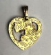 Ancien Pendentif Coeur En émail Vintage, Coeur, Papillon, Fleur - Pendants