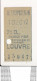 Ticket De Métro De Paris ( Métropolitain ) 2me Classe ( Station ) LOUVRE - Europa