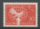 FINLANDE 1960 N° 497 * Neuf MH Légère Trace TTB C 1.50 € Faune Oiseaux Birds Festival Des Caréliens à Helsinki - Unused Stamps