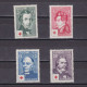 FINLAND 1948, Sc# B87-B90, Semi-Postal, Famous People, MH - Ongebruikt