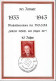 NS-GEDENKBLATT WK II - 10 Jahre NSDAP-MACHTÜBERNAHMW 30.1.1933-30.1.1943 Mit S-o Rücks. Randklebestelle I-II Selten! - Weltkrieg 1939-45