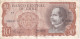 REPLACEMENT - BILLETE DE CHILE DE 10 PESOS DE BALMACEDA DEL AÑO 1970  (BANKNOTE) REEMPLAZO - Chile