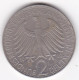 2 Deutsche Mark 1969 F STUTGART . Max Planck . Cupronickel. KM# 116 - 2 Mark