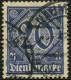 DIENSTMARKEN D 19b O, 1920, 20 Pf. Preußischblau, Stempel NAUMBURG, Pracht, Fotoattest Tworek, Mi. 950.-, R! - Service