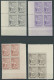 BELGIEN 366-72 VB , 1933, Tuberkulose In Eckrandviererblocks, Prachtsatz, R!, Mi. 3200.- - Sonstige & Ohne Zuordnung