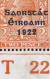 Ireland 1922-23 Thom Saorstát 3-line Overprint In Blue-black On 2d Orange, Corner Block Of 6 Control T22 Perf, Mint - Ongebruikt