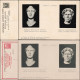 Grèce 1915. 2 Cartes Postales Entiers Surchargés. Sculptures, Tête Colossale D'Athéna Et D'homme Couronné. Justice - Mythologie