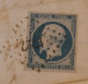 DF0 FRANCE  SUR LETTRE  1853  LILLE A BOUCHAIN     + NAPOLEON 25C   N° 10  + AFF. INTERESSANT++++ - 1852 Louis-Napoleon