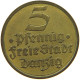 GERMANY WEIMAR 5 PFENNIG 1932 DANZIG #s088 0487 - 5 Rentenpfennig & 5 Reichspfennig