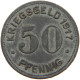 GERMANY NOTGELD 50 PFENNIG 1917 ESSEN #s088 0201 - Notgeld