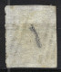 SUISSE Ca.1854-62: Le ZNr. 24F, "Helvétie ND", 3-4 Marges Obl. Grille, Forte Cote - Oblitérés