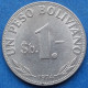 BOLIVIA - 1 Peso 1974 KM# 192 Monetary Reform (1965-1979) - Edelweiss Coins - Bolivië