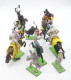 Britains Ltd, Deetail : KNIGHTS Lot Of 6 Figures + 4 On Horse, Made In England, *** - Britains