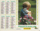 Calendrier-Almanach Des P.T.T 1993 -Fillette Et Cheval-Garçonnet Et Lapin Département AIN-01-Référence 402 - Grossformat : 1991-00