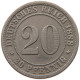 KAISERREICH 20 PFENNIG 1888 F  #t029 0163 - 20 Pfennig