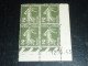 VARIETE DE FRANCE N°278 Type Semeuse Fond Plein Bloc De 4 - Erreur Date 1943 Au Lieu De 1934 - Neuf Sans Charnière (CV) - Unused Stamps