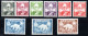 2291 DENMARK, GREENLAND 1938-1946 KING, POLAR BEAR # 1-9 MNH, LIGHT GUM COLOUR BLEMISH - Neufs