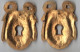 Lot 2 Entrées Serrure Bronze Doré  1525  TB  Lyon  ( 60 Mm X 45 Mm ) - Bronzes