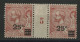 N° 52 PAIRE + MILLESIME "5" Neuf * (MH) Cote 18 € TB - Unused Stamps