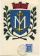 ALGERIE CARTE MAXIMUM DU N°337B ARMOIRIES DE LA VILLE DE MOSTAGANEM AVEC OBLITERATION 1er JOUR MOSTAGANEM 8 MARS 58 - Maximum Cards