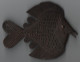 Presse Papier Poisson En  Bronze  Africain  10 Cm X  8.5 Cm - Bronzi